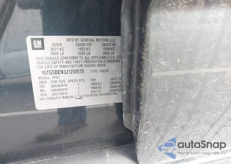 2018 GMC Canyon Slt z USA, uszkodzony, nr VIN 1GTG5DEN0J1208578